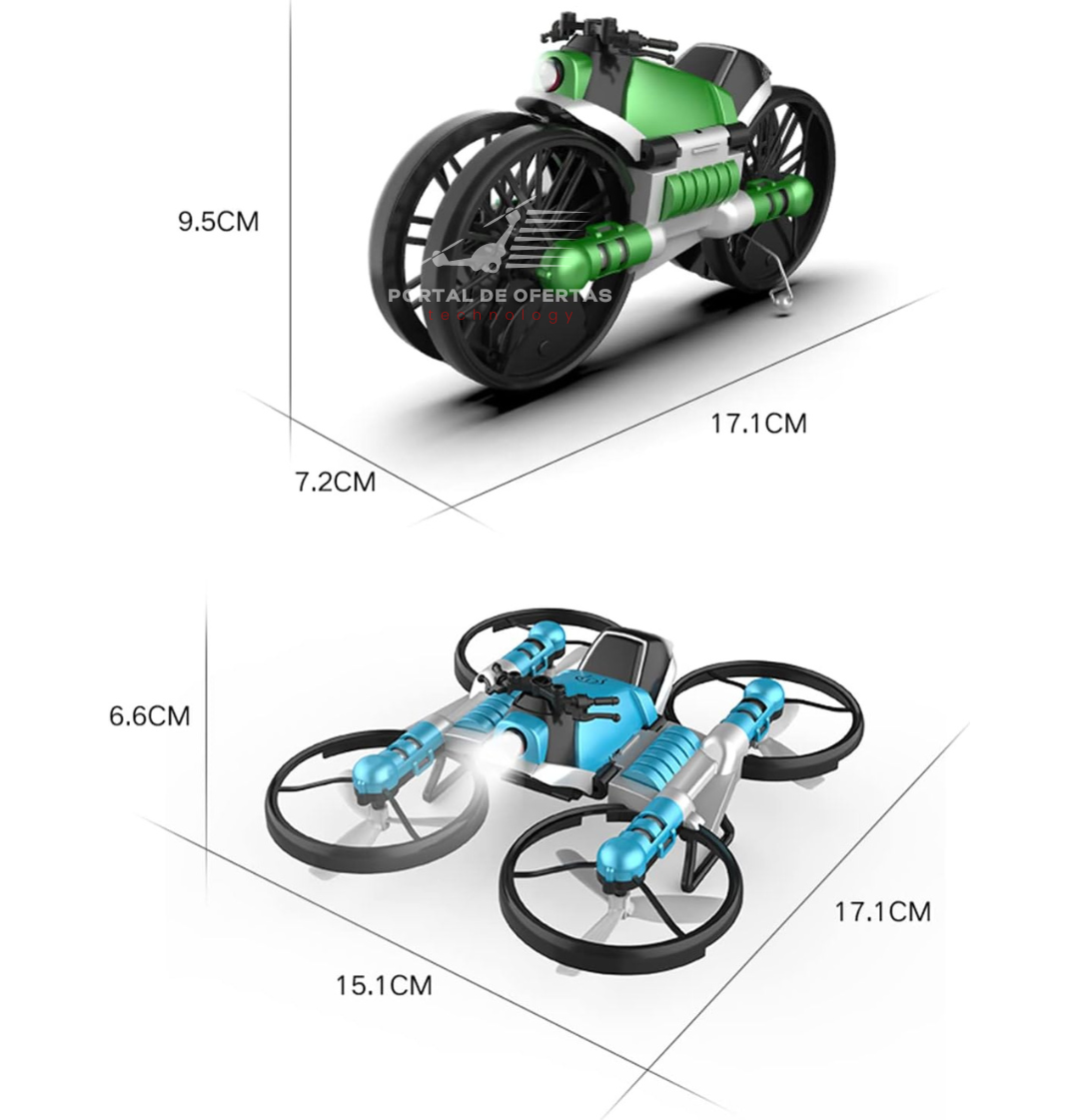 DRONE MOTOCICLETA 2 EN 1 CON CAMARA