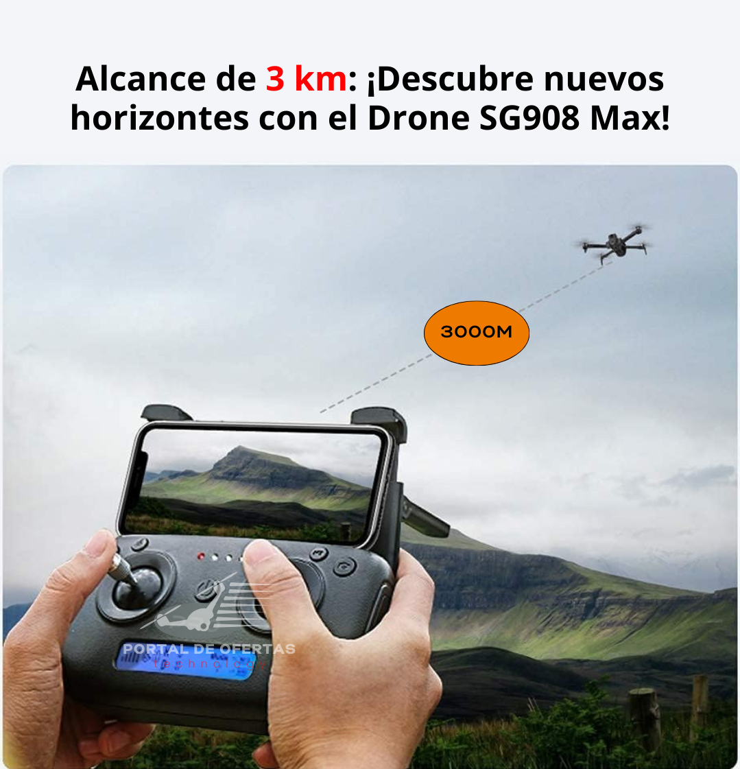 Drone SG908 Max 4K - Vuelos Profesionales con GPS - 3Km