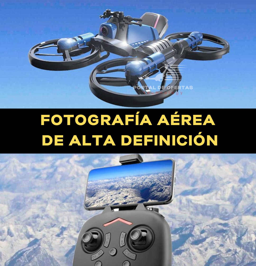 DRONE MOTOCICLETA 2 EN 1 CON CAMARA