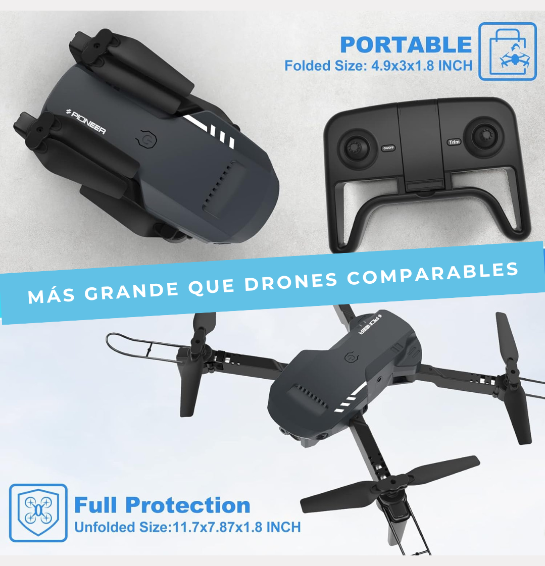 Pioneer Drone - FPV 1080P ajustable con control APP