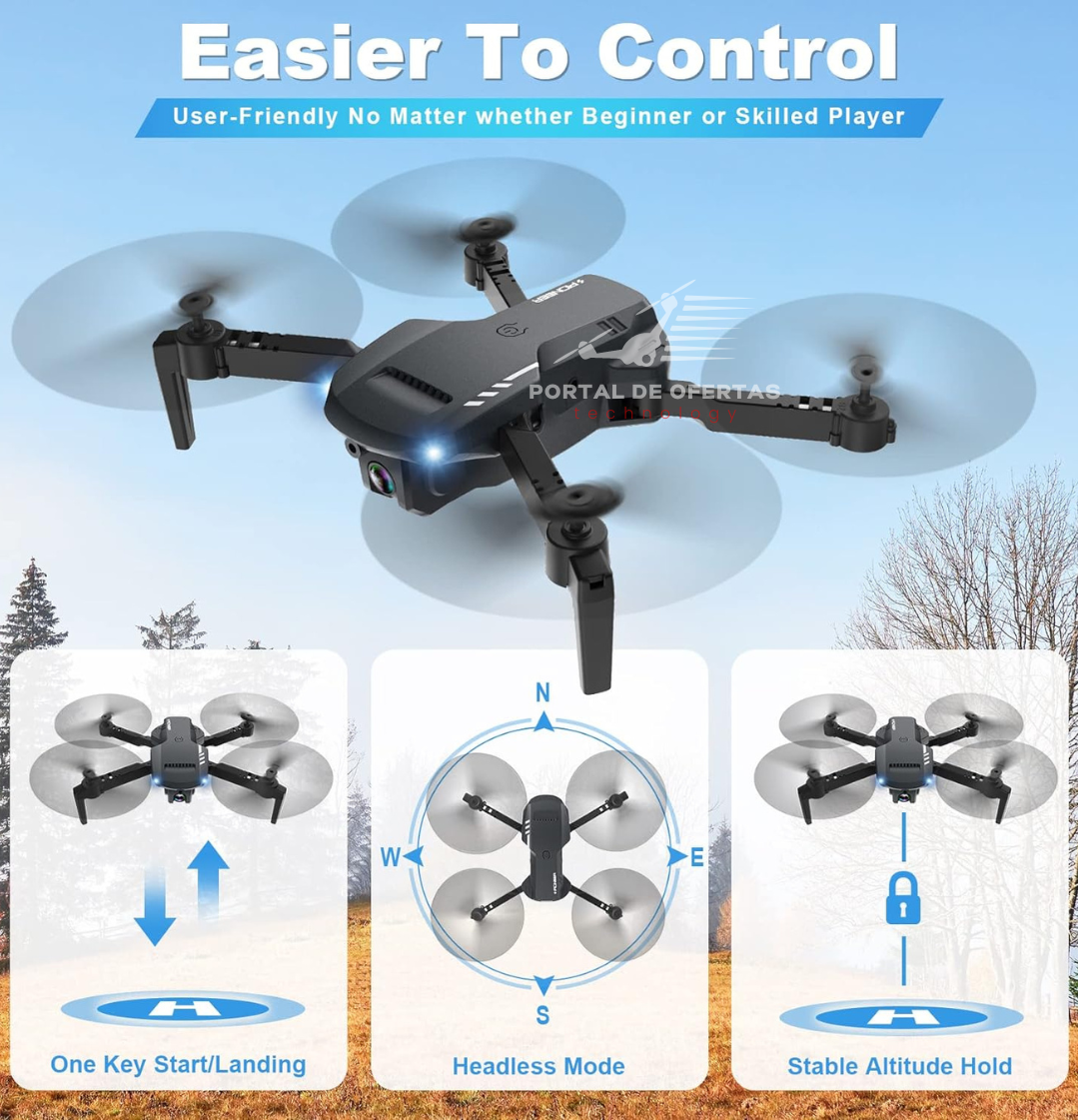 Pioneer Drone - FPV 1080P ajustable con control APP